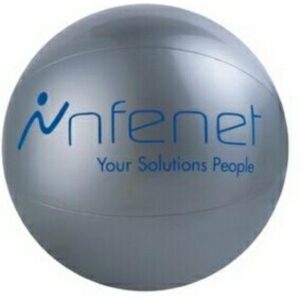 16" Inflatable Solid Silver Beach Ball