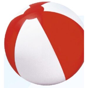20" Inflatable Alternating Red & White Beach Ball