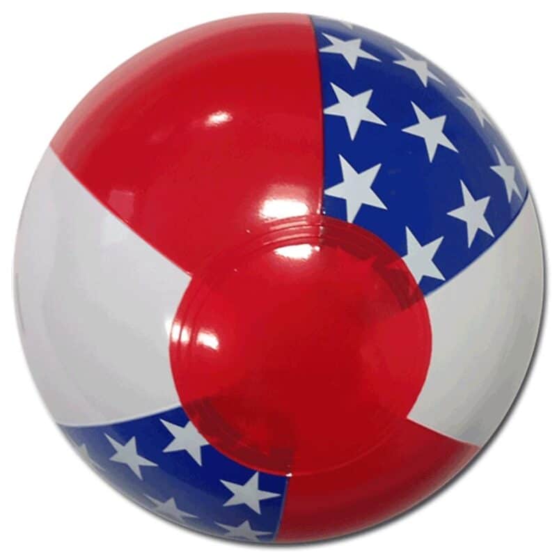 6" Inflatable Patriotic Star Beach Ball - 1