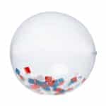 White and Blue Confetti Filled Round Beach Ball