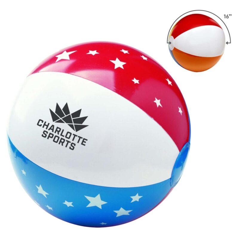 16'' Stars & Stripes Beach Ball - 2