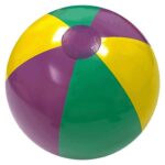 16"Deflated Inflatable Mardi Gras Beach Ball - 1